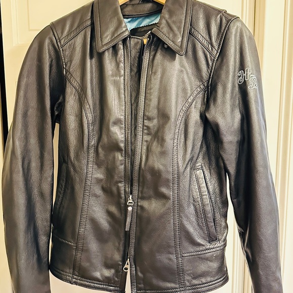 Harley-Davidson Women’s Black Leather Jacket with Liner - Size Small - Picture 2 of 5